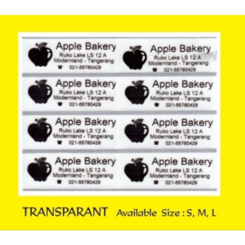 

Label Nama Import Waterproof "Transparant" uk.L.M.S