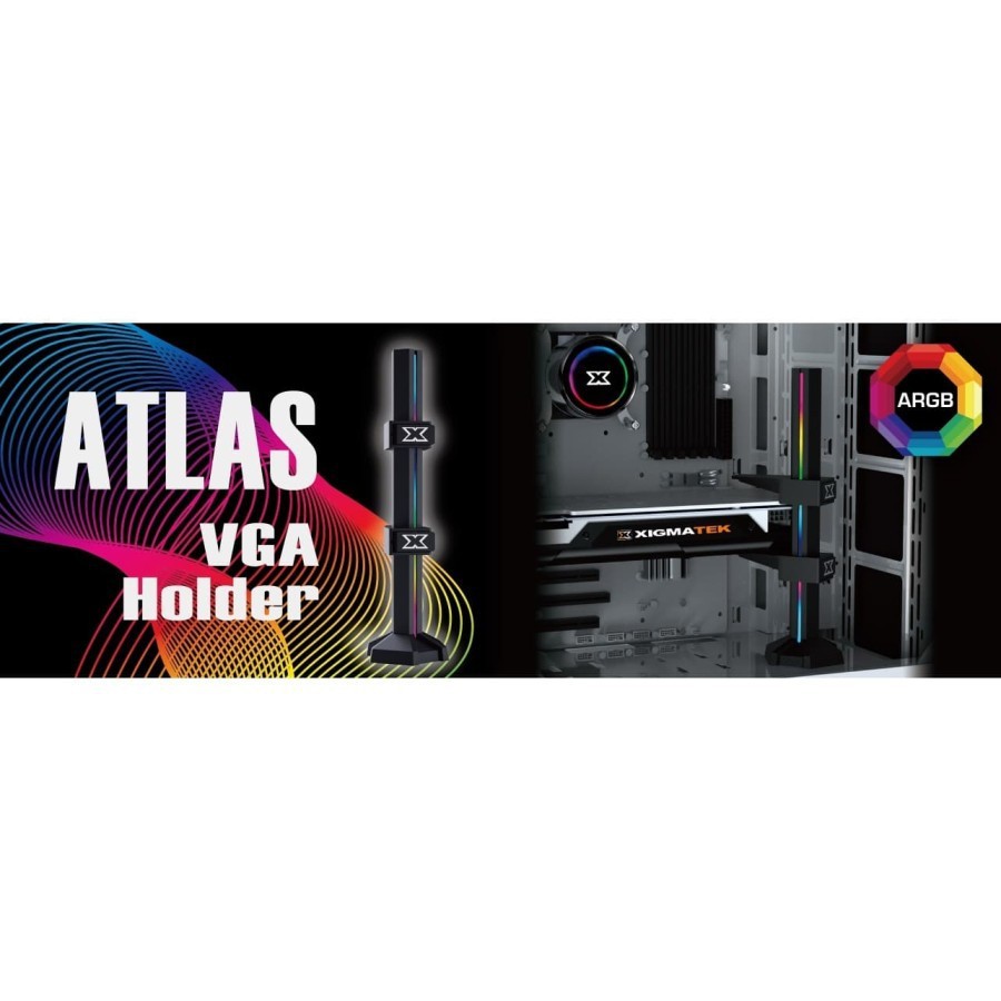 XIGMATEK Atlas VGA Holder (Universal VGA Holder, ARGB MB Sync)