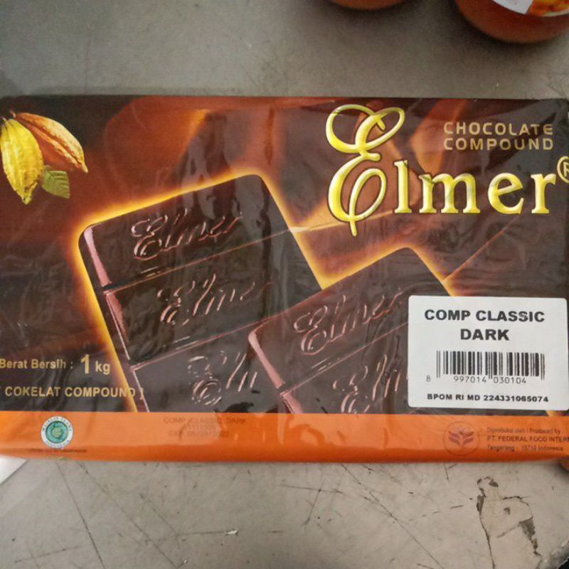 

ELMER CLASSIC DARK COKLAT BLOK 1KG, COKLAT BLOK U/ PRALINE DAN HIASAN KUE