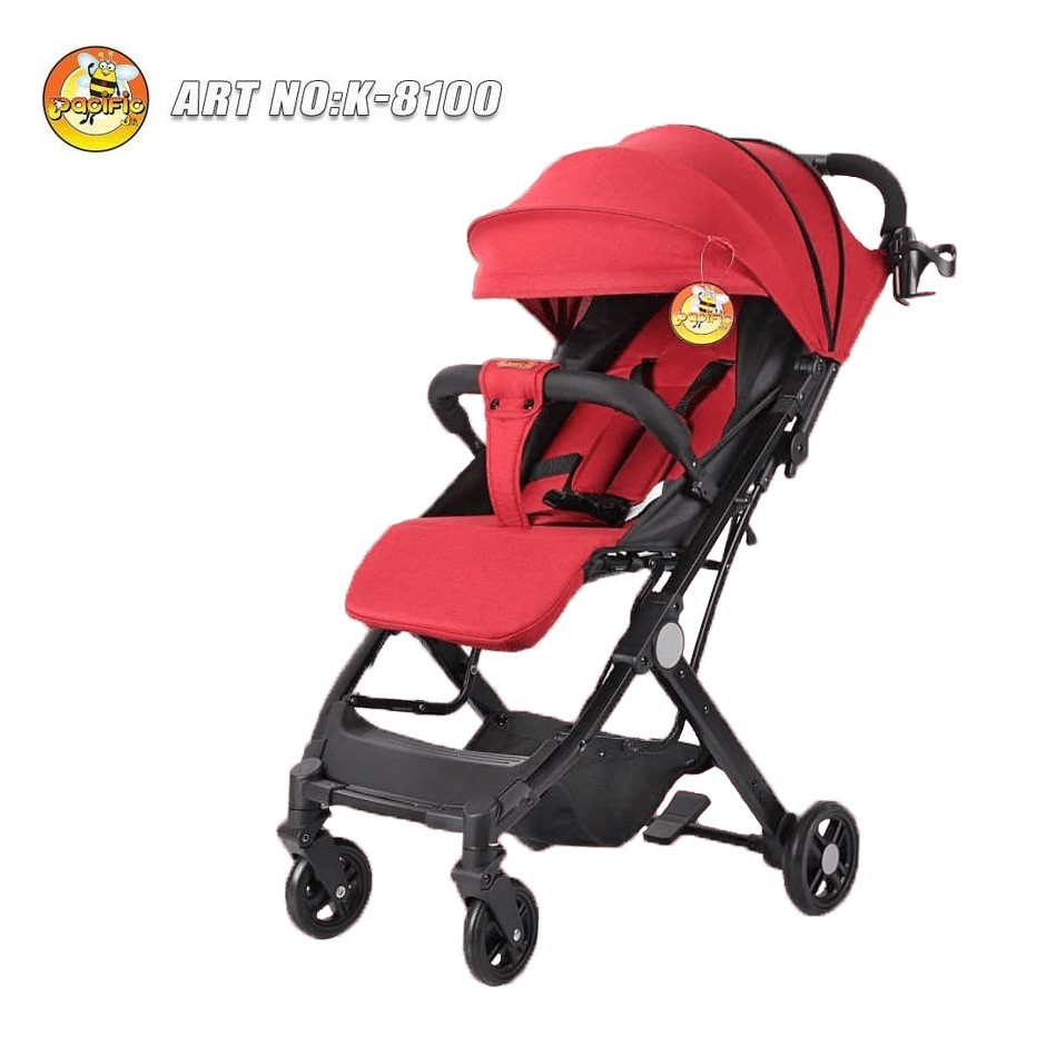 Kereta Bayi Pacific SP-K8100 New Born-25kg Duduk Rebah Tidur Stroller Dilipat Bisa Ditarik