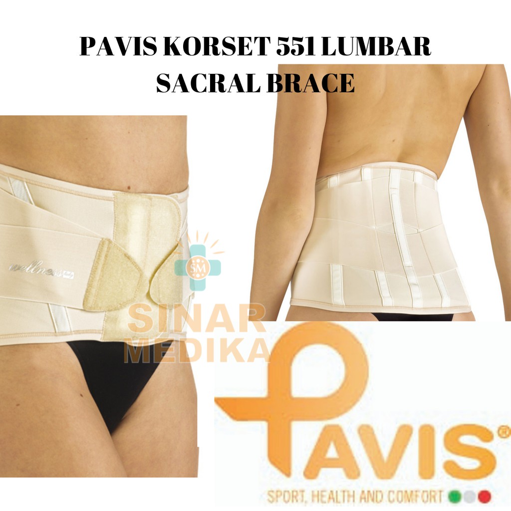 PAVIS LUMBAR SACRAL BRACE 551 . KORSET TULANG BELAKANG PAVIS 551 . LUMBOSACRAL