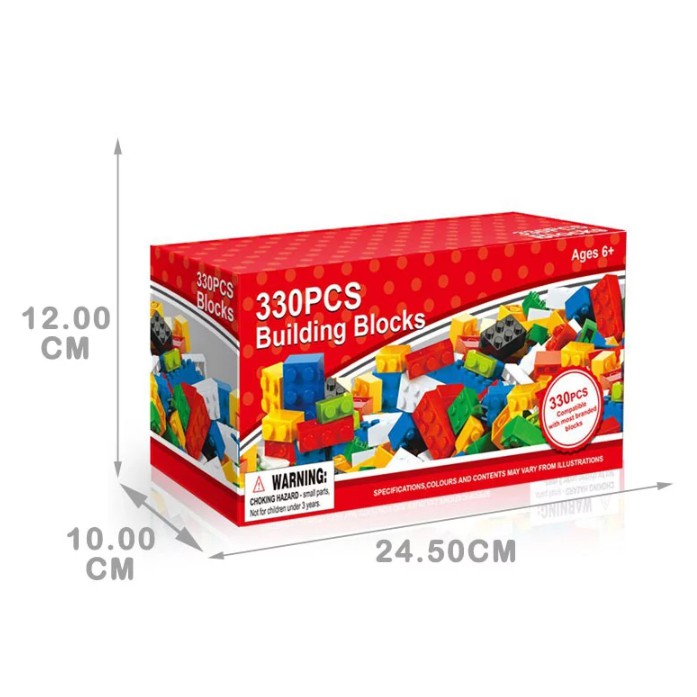 LEGO BLOCKS ISI 330 PCS - Balok Puzzle Mainan edukasi anak