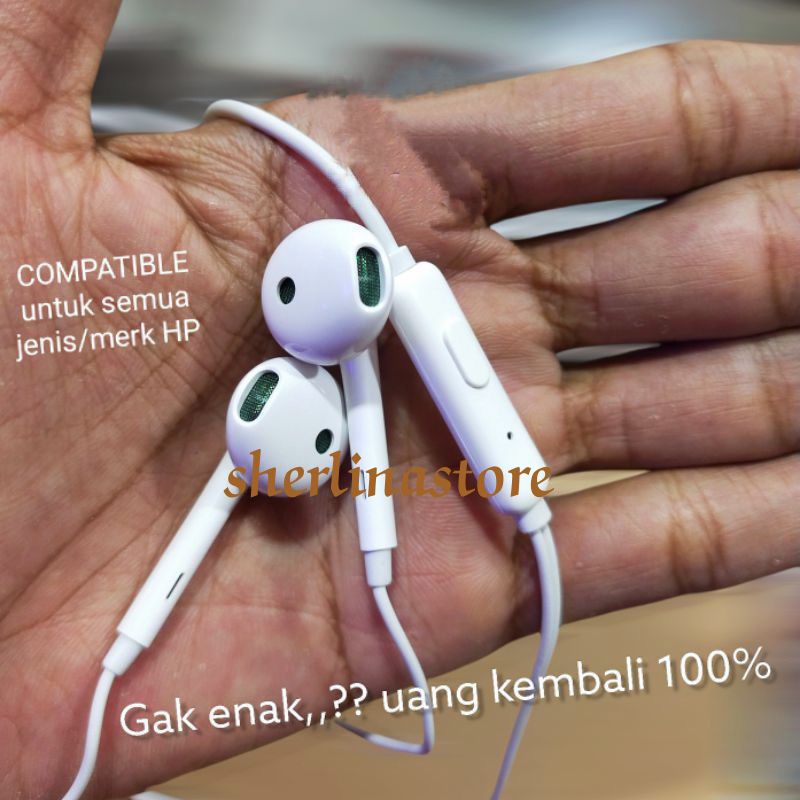 (ORI 100%) HEADSET/EARPHONE OPPO ORIGINAL PREMIUM QUALITY EARPHONE OPPO A52 A92 A53 premium Quality(