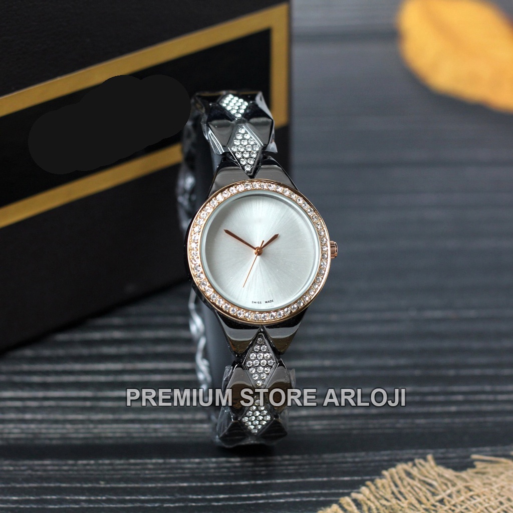 Grosiran Jam Tangan Wanita Psa Z13-2575 Analog Tali Rantai Motif Body Bulat Original Garansi 6 Bulan Free Box Exclusive &amp; Baterai Cadangan (COD)