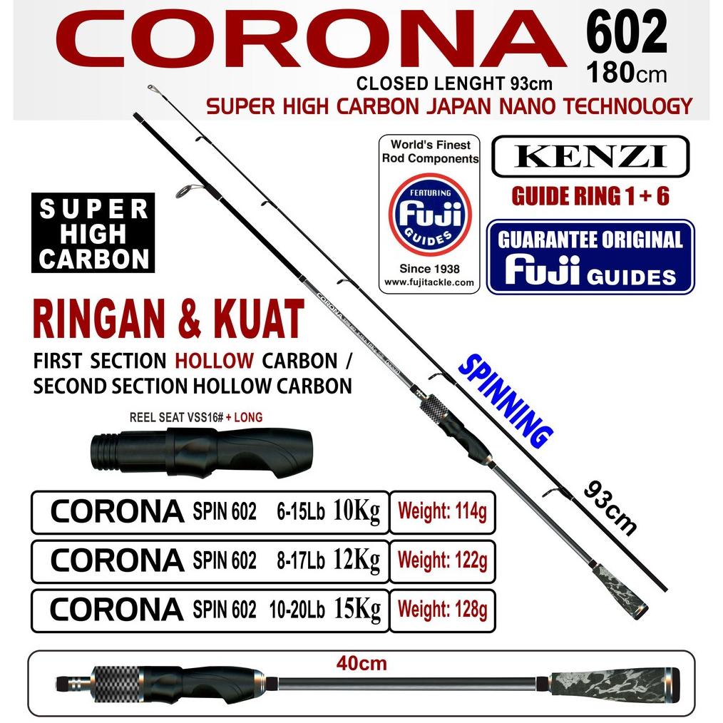 JORAN KENZI CORONA 602 SPINNING Fuji Guides 6-15lbs 8-17lbs 10-20lbs