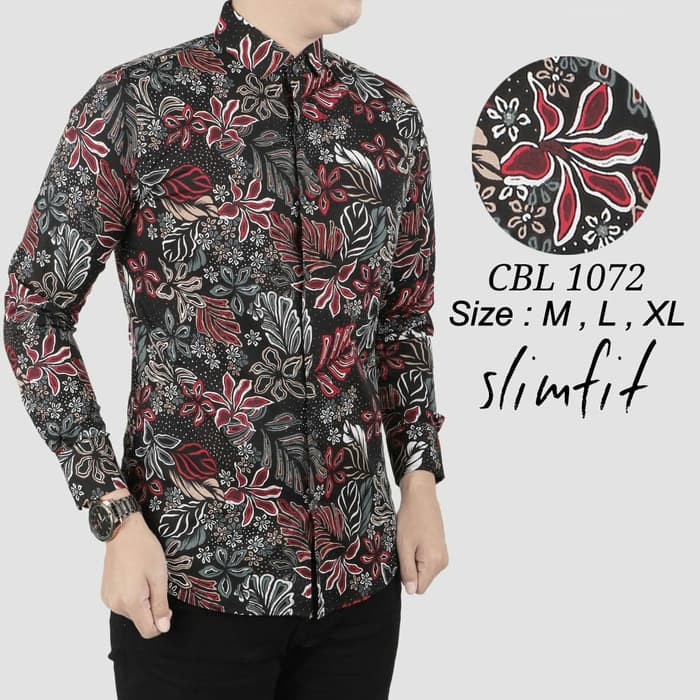 Batik Kemeja Motif Elang  Emas Termurah Batik Couple Songket  3393QI Baju Batik Lengan Panjang Slim