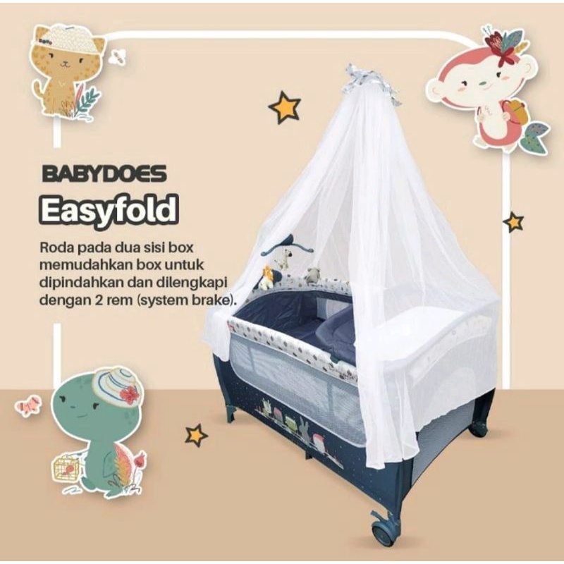 Babydoes Baby Box Ranjang Bayi Easyfold 18081 - tempat tidur bayi