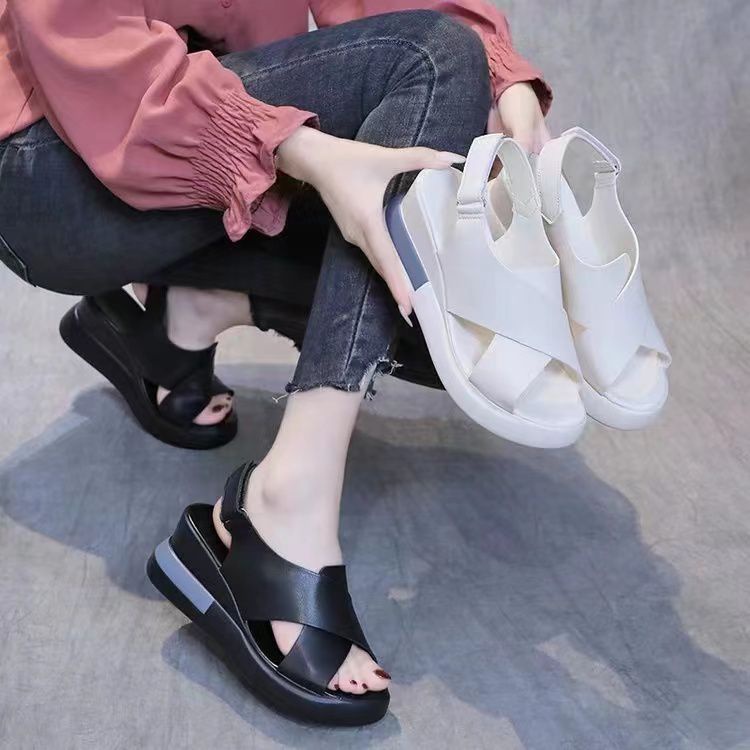 SANDAL HEELS WEDGES IMPORT TERLARIS SEPATU CANTIK S3611 SEPATU FASHION MURAH