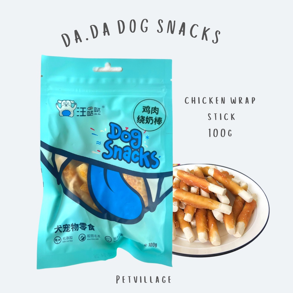 DADA DOG SNACK CHICKEN WRAP MILK 100GRAM