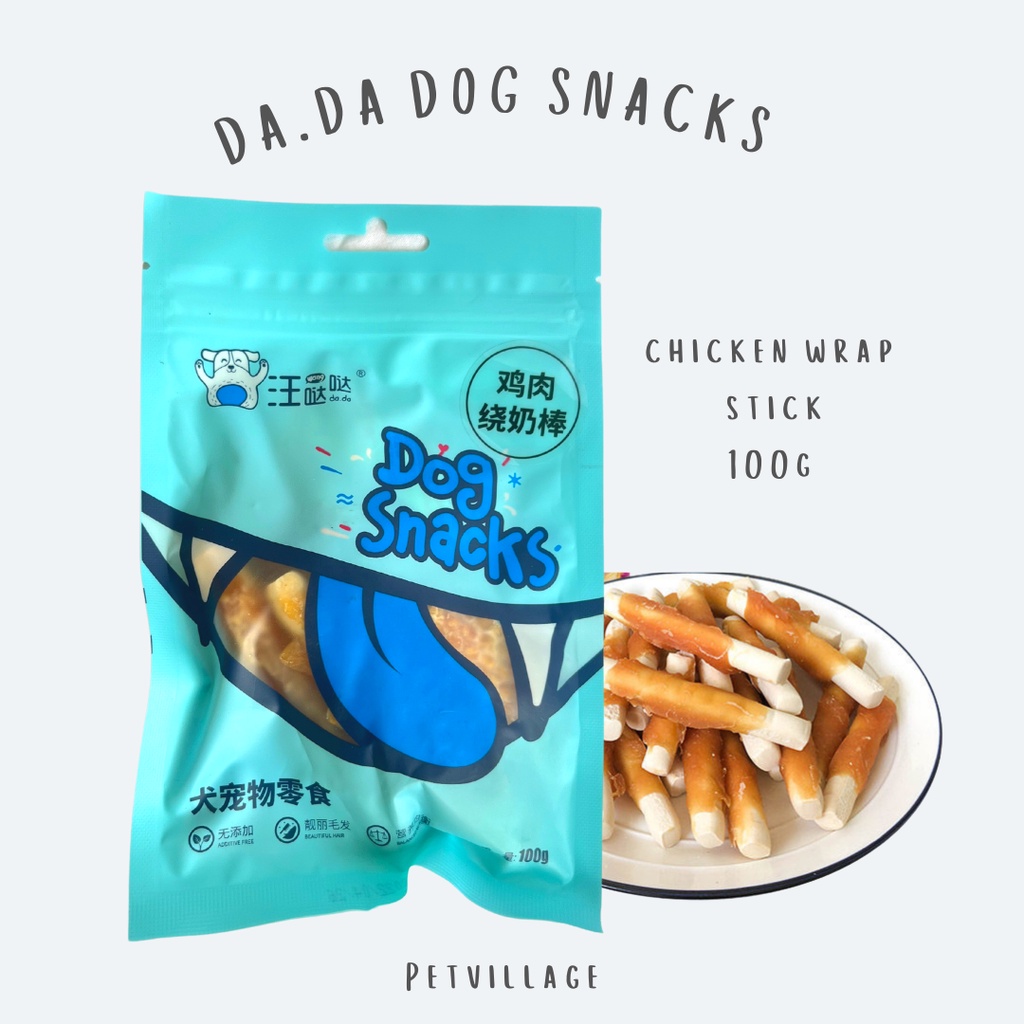 DADA DOG SNACK CHICKEN WRAP MILK 100GRAM