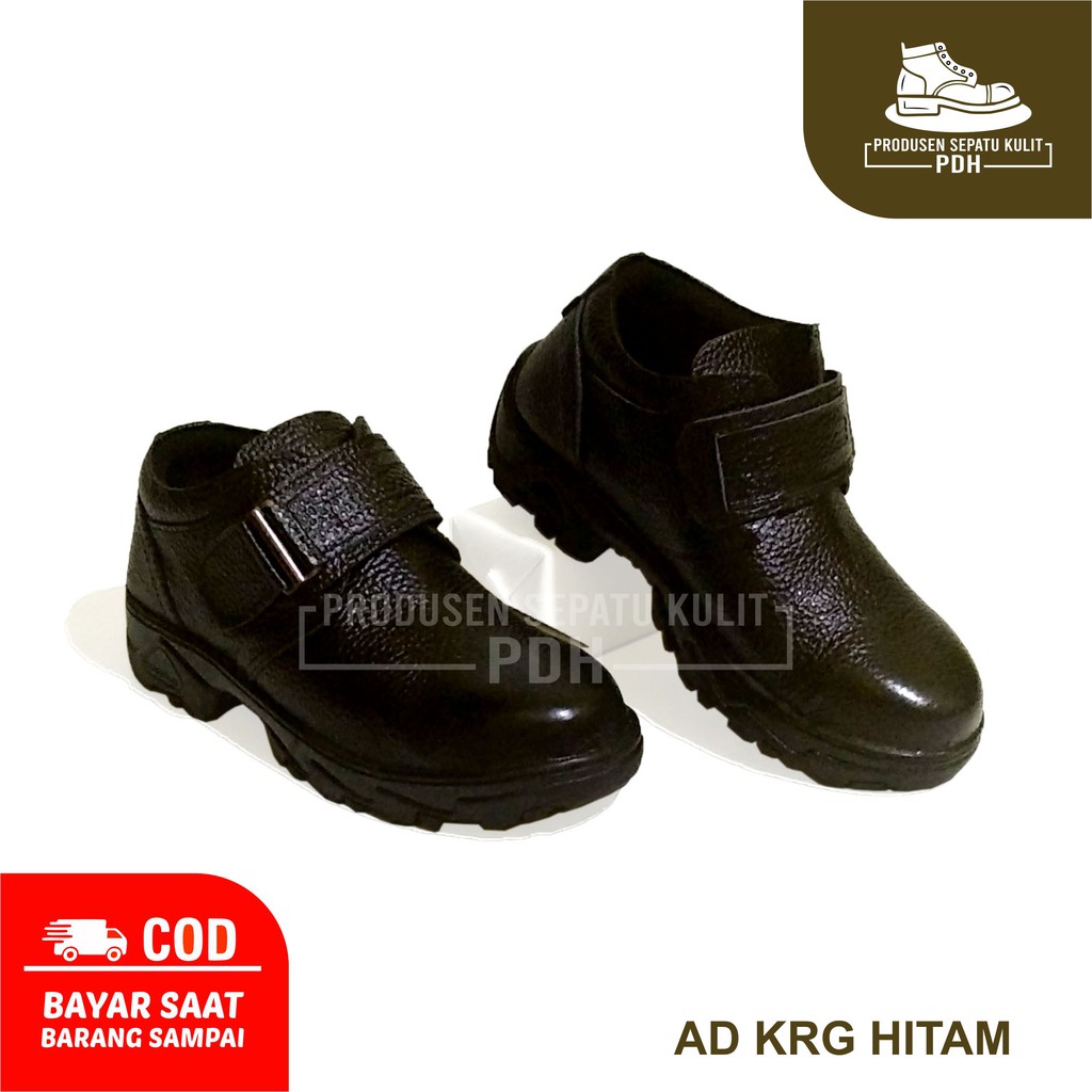 SEPATU SEPTI SEFTYY BOOTS PRIA UJUNG BESI SLIPON SELOP SAFETY KRETEK SOL ANTI SLIP TIDAK LICIN