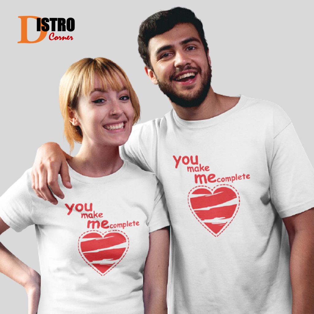 Kaos Couple Pasangan Pria Wanita Distro Kekinian 2021 Oversize Murah Keren Lengan Pendek Bahan Cotto