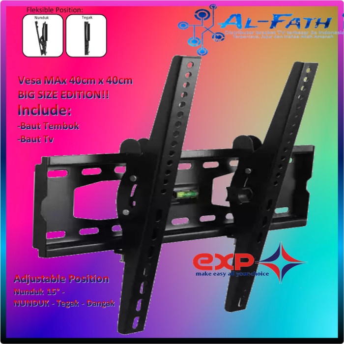 Bracket TV KHUSUS SAKURA 42&quot; s/d 55&quot; waterpass GARANSI 100% COCOK!