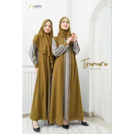 gamis moms set pashmina tsamara ory by akifa