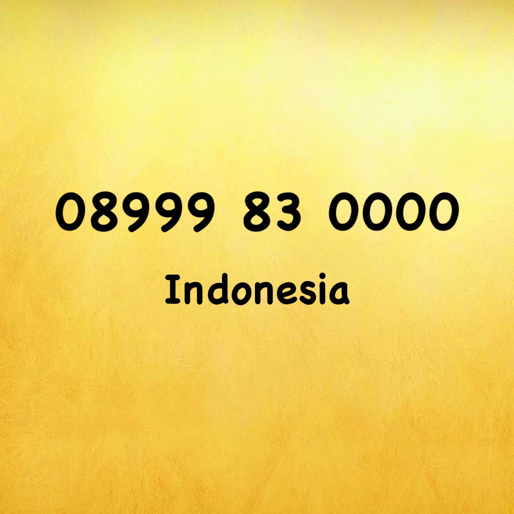 Nomor Cantik Kartu Tri - Three 11 Digit Kuartet A - 08999 83 0000