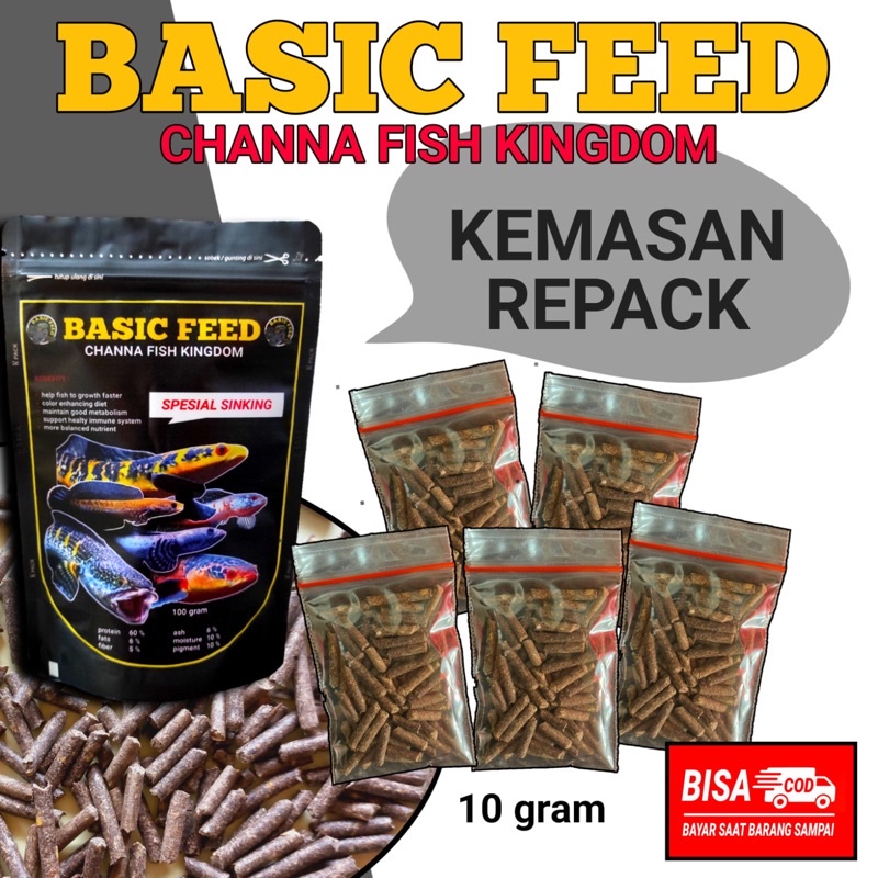 10gram pelet mangap mangap | pelet ikan channa auranti bang fish X fajar arif | makanan ikan | pakan