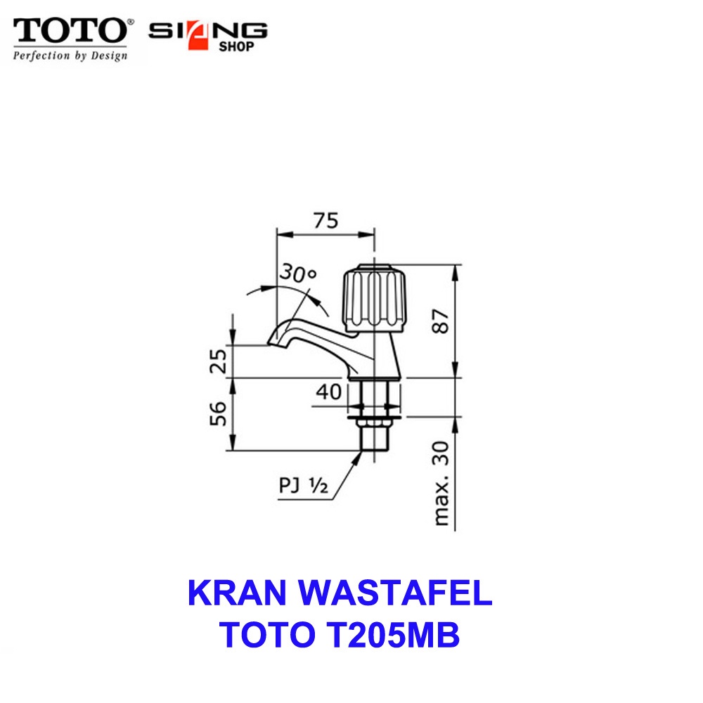 Kran wastafel TOTO T205MB