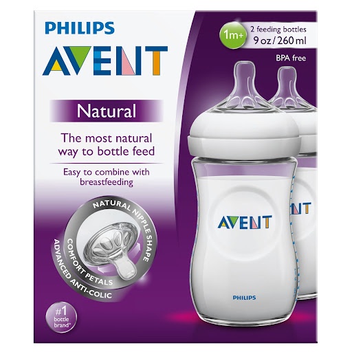 AVENT BTL NAT 260ML/9OZ TWIN