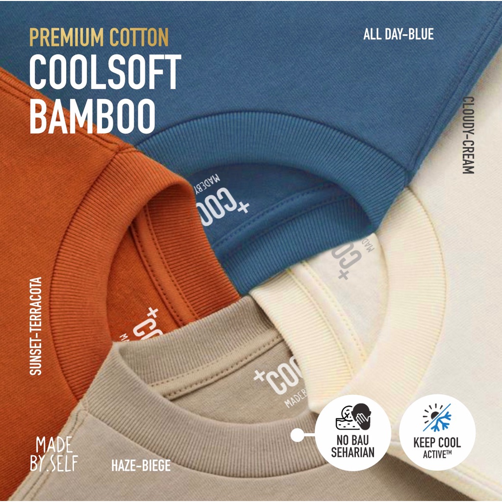 Kaos Polos COOLSOFT COTTON BAMBOO 100% Ringspun Katun Bambu Reaktif 30