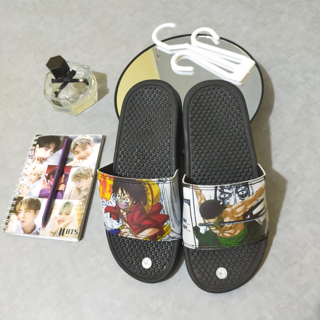 OBRAL..!! SENDAL NIIKE BENASI X ONE PIECE SERIES SLIDE SHOW UNISEX monkey d. luffy