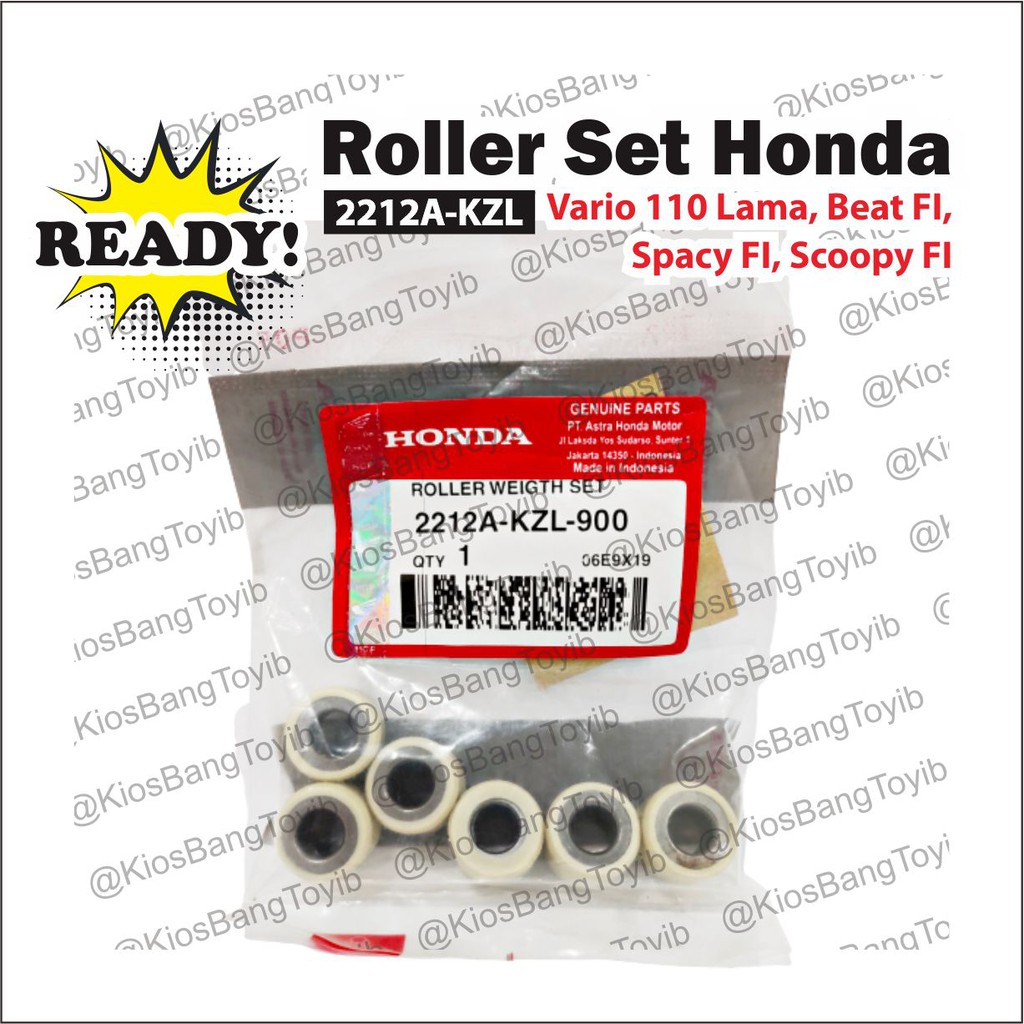 Roller Weight Set Honda Vario 110 Beat FI Scoopy FI Spacy FI (2212A-KZL-900)