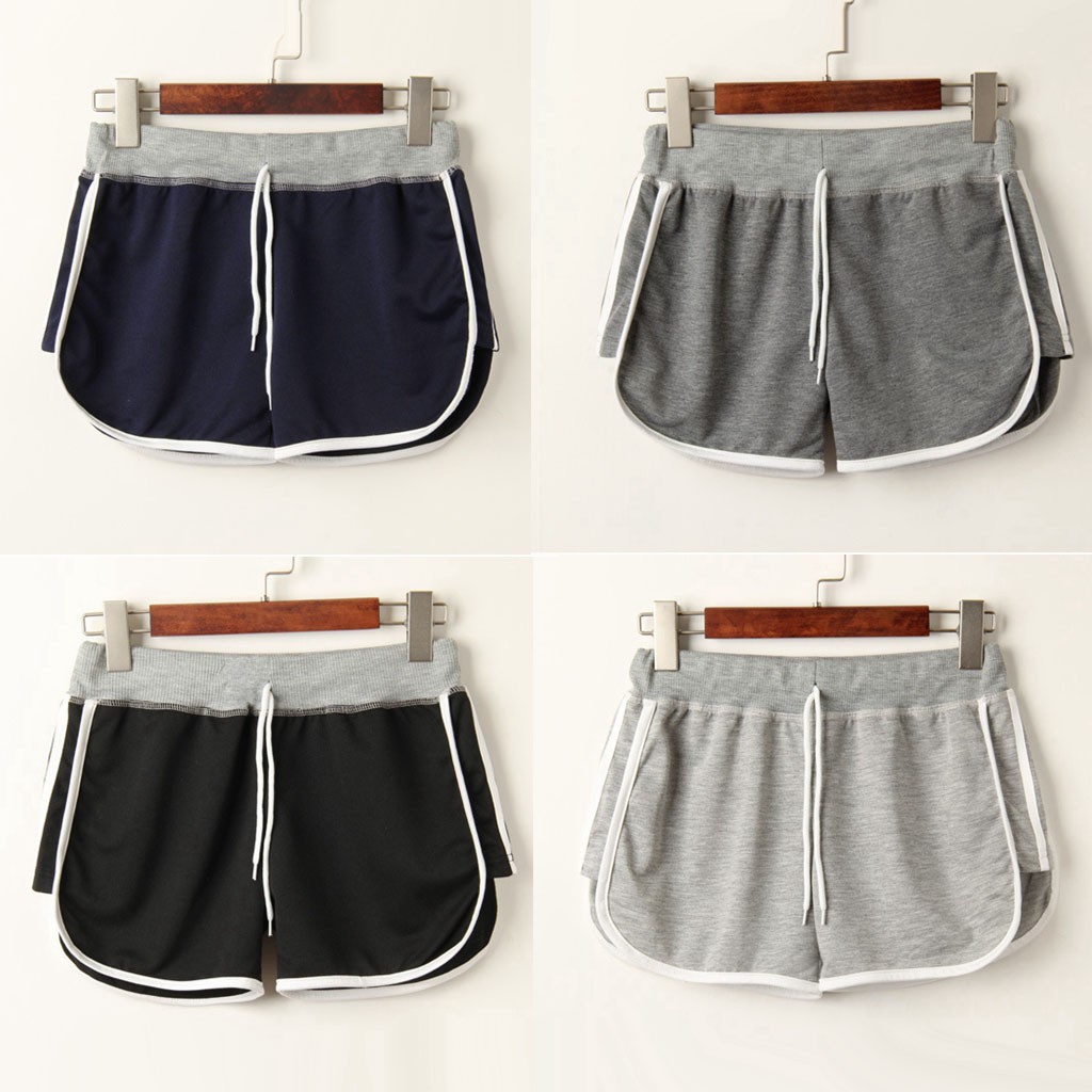 Celana Pendek Model High Waist Elastis Motif Garis Gaya Celana Pendek Model High Waist Elastis Motif Garis Gaya