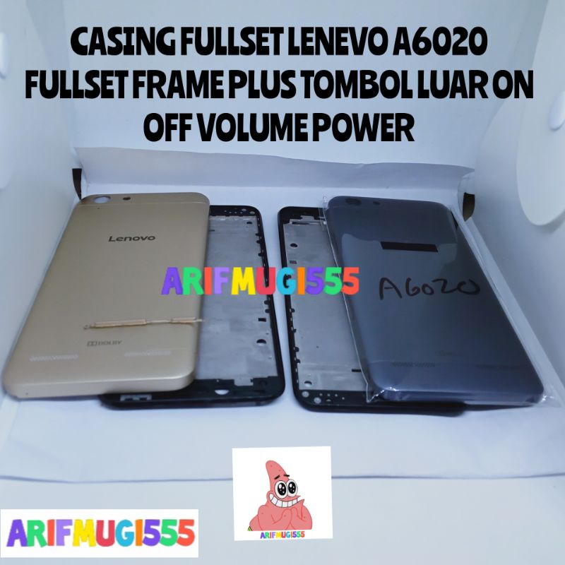 Casing Kesing+Frame Bezel Bazzel Backdoor Lenevo A6020 Vibe K5 Fullset Original