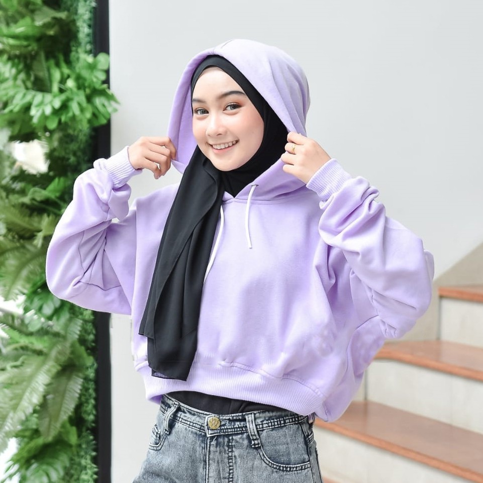 OVERSIZE CROP HOODIE - HOODIE OVERSIZE WANITA KEKINIAN