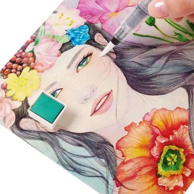 

TERBARUU!! Water Paint Brush Water Color Paint Brush Set Kuas Lukis Cat Air SALE