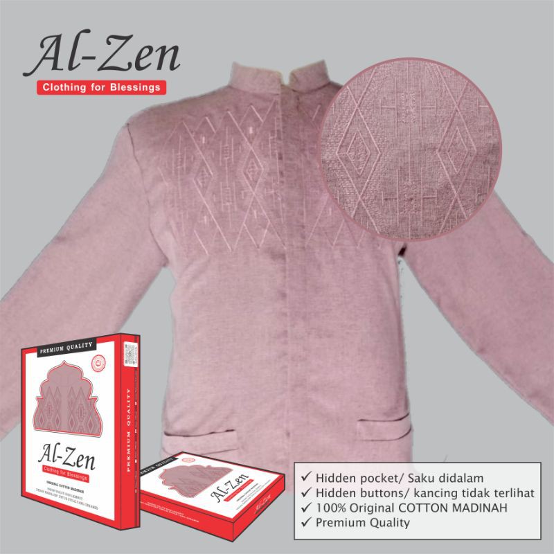 BAJU KOKO BAJU MUSLIM PRIA MADINA LILAC/UNGU SOFT