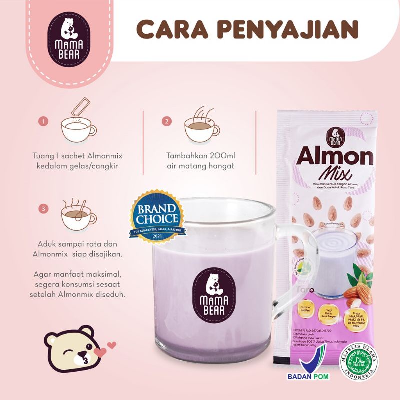 MamaBear Almon Mix Rasa Taro | Pelancar ASI | ASI Booster n