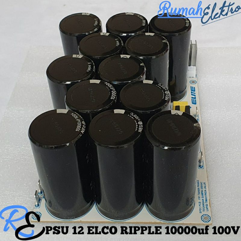 Kit PSU 12 Elco Plus Softstart RIPPLE 10000uf 100V ORI