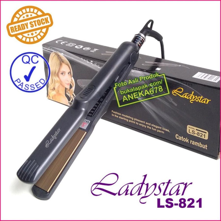 TARABABYSTORE-Catokan LS - 821 anion hair iron , catokan lamoode , ladystar ls768, bisa lurus dan curly