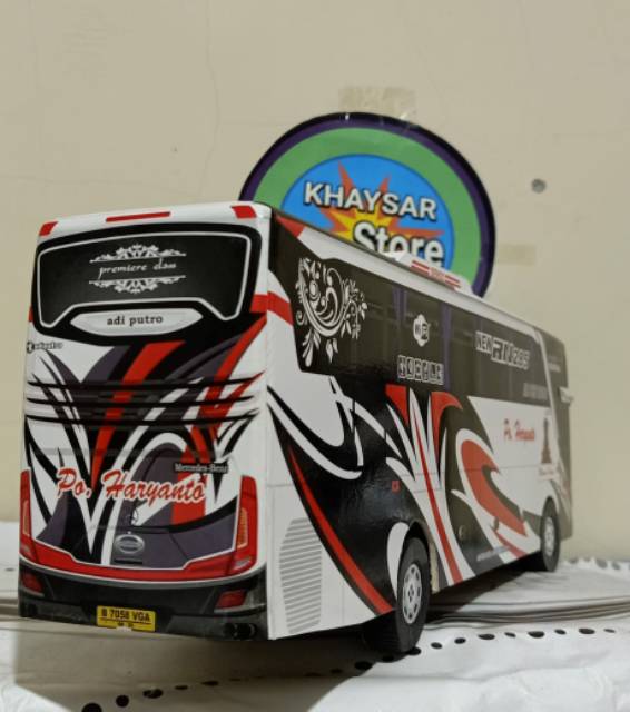 Miniatur bus bis shd HARYANTO MERAH