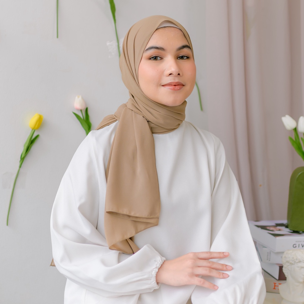 Lozy Hijab - [Defect] Bawal Shawl ( Hijab Pashmina )-Olive Sheen