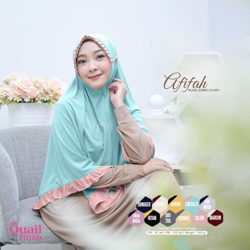 AFIFAH HIJAB JUMBO SYAR'I