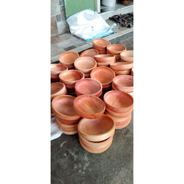 Mangkuk Kayu / Mangkok Kayu / Mangkok Masker/Mangkok Salad/ Wooden Bowl Diameter 14Cm