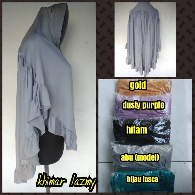 Jilbab instan lazmy rempel hijab simpel khimar syari renda kerut grosir agen suplayer