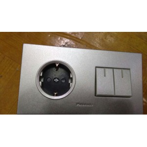stop kontak plus saklar seri silver panasonic