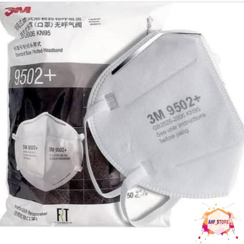 Masker N95 KN95 3M 9502+ Headloop Original Surgical Mask Hijab Medis