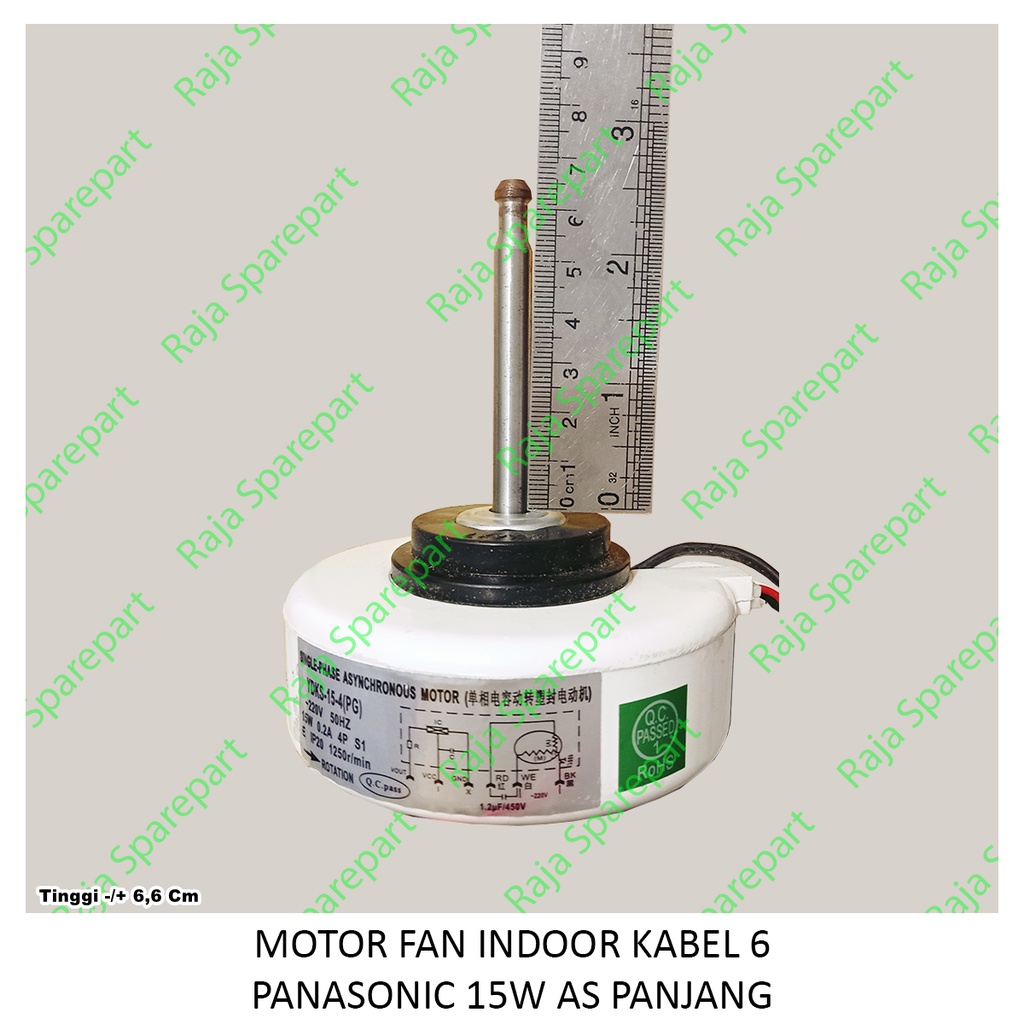 Motor Fan Indoor AC Panasonic Kabel 6 15Watt As Panjang