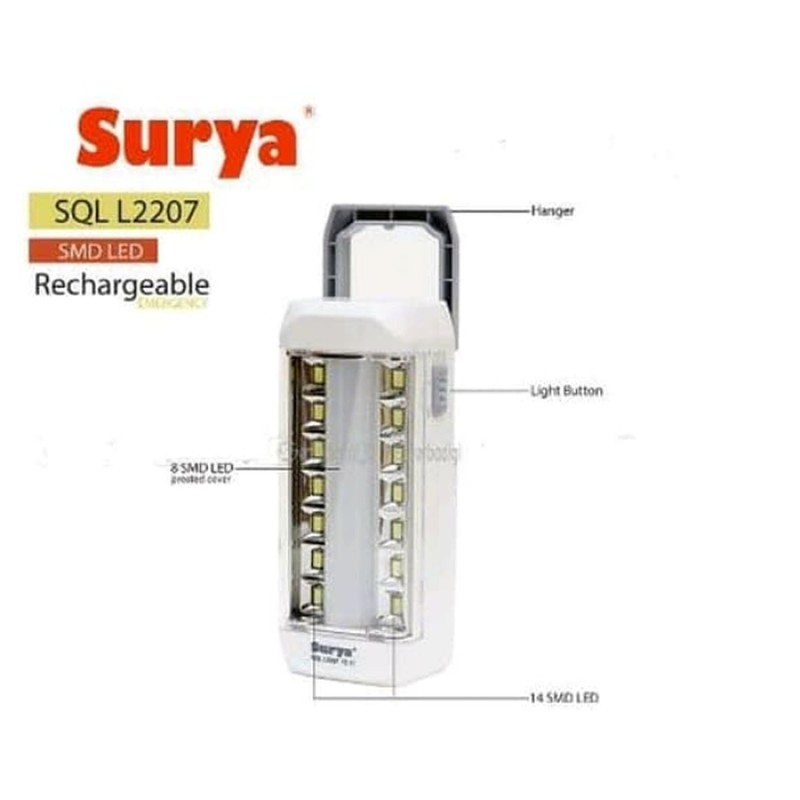 Surya Lampu Emergency SYT L2207 SMD Led Light LED - Putih