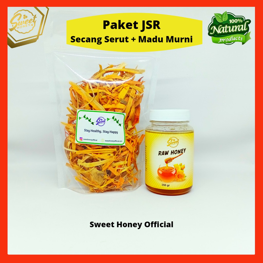 

[Paket 1 BULAN] JSR Rempah Rimpang Kayu Secang Serut Kering Asli Dan Madu Murni Mentah Herbal Super