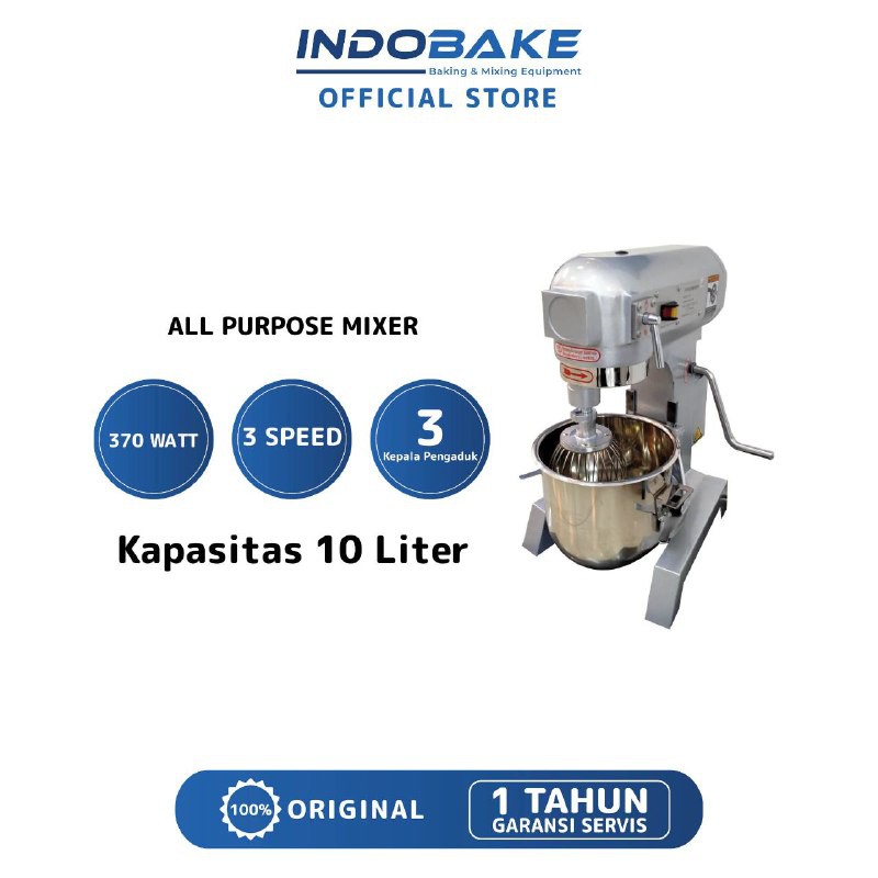 Jual Indobake Zeppelin All Purpose Mixer 10 Liter Shopee Indonesia