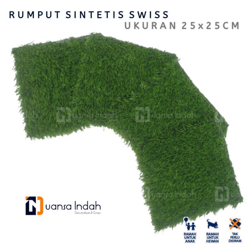 RUMPUT SINTETIS SWISS STANDAR UKURAN 25x25 CM