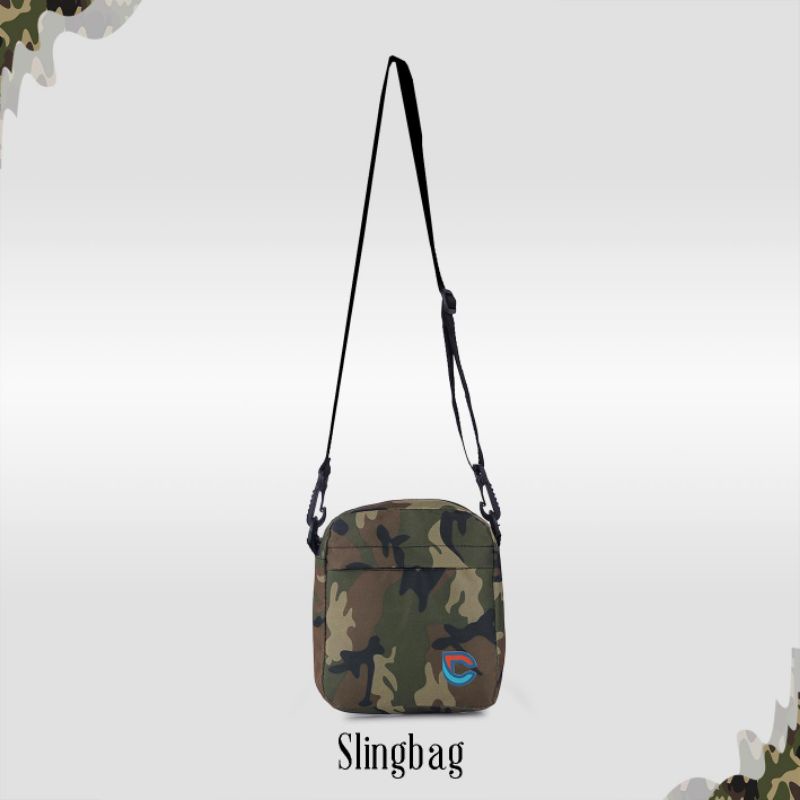 Tas Sling Bag Mini Pria Loreng Army Keren Model Terbaru | Tas Slingbag Tactic Selempang Camo Sako Distro Tourer Shoulder Bag Murah Buff