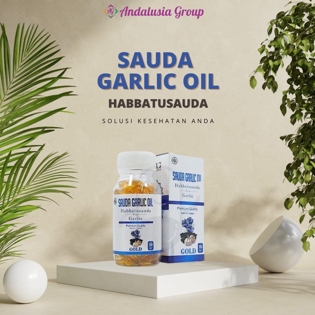 Sauda Garlic Oil 100 Kapsul / Habbatussauda Plus Garlic / Asli Original Murah BPOM / Suplemen Imun d