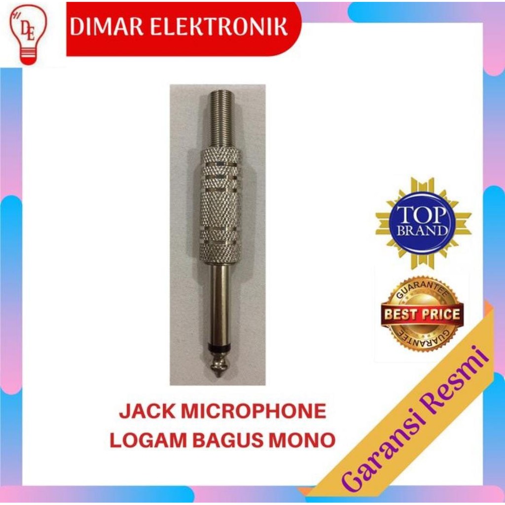 JACK MICROPHONE LOGAM BAGUS MONO