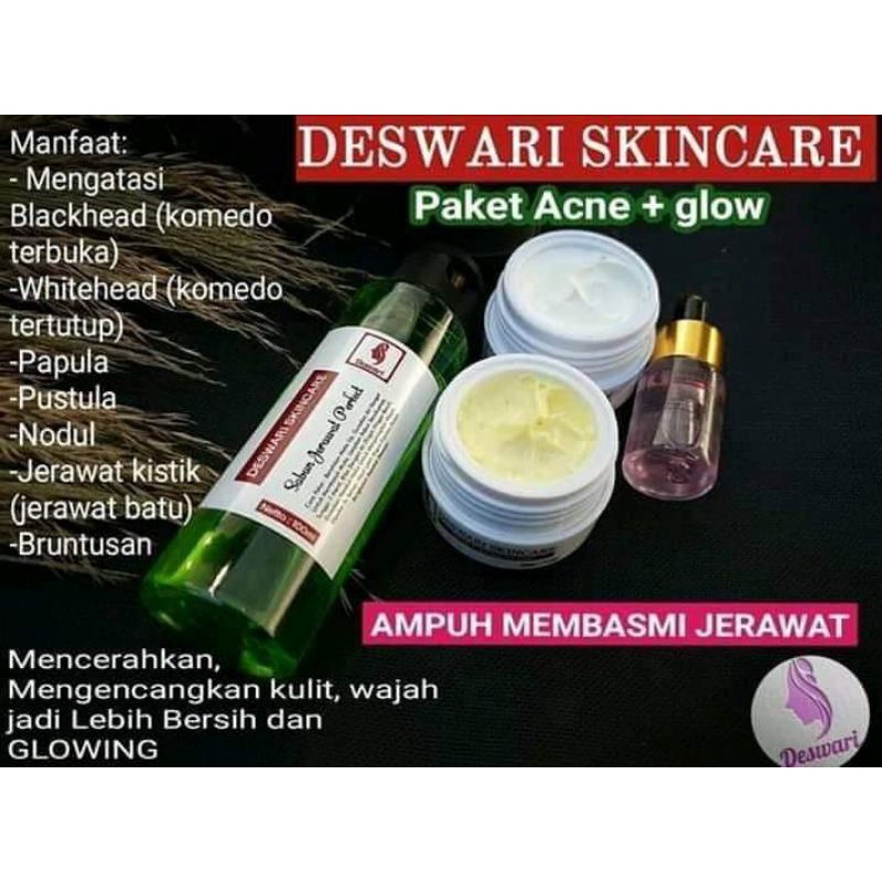 Deswari skincare paket acne+glow##deswari##skincare##kecantikan