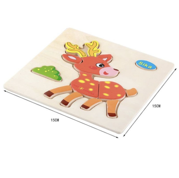 TokoPapin Puzzle Kayu 3D Wooden Puzzle Pasel Kayu Puzzle Board 3D Edukasi Anak Bayi Kayu Berkualitas Halus dan Aman Puzzle Belajar Anak